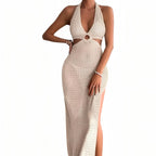Robe de plage ajourée en crochet