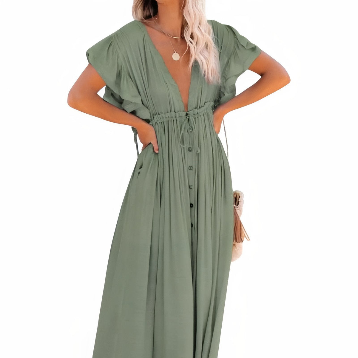 Robe de plage ample façon oversize
