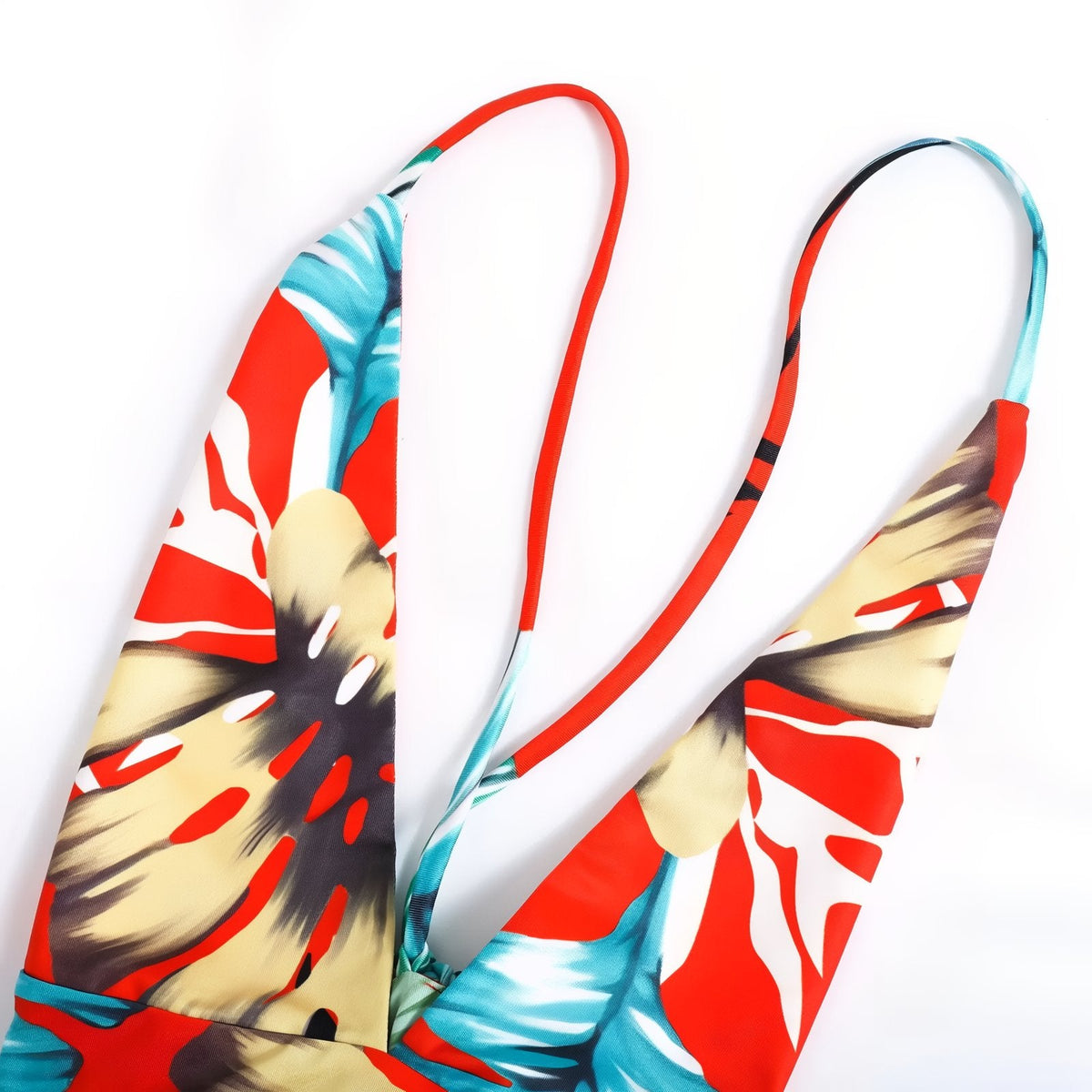 Robe de plage avec motif tropical