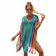 Batik Blau und Rot