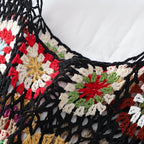 Robe de plage crochetée, ajourée et colorée