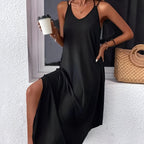 Robe de plage de couleur noire