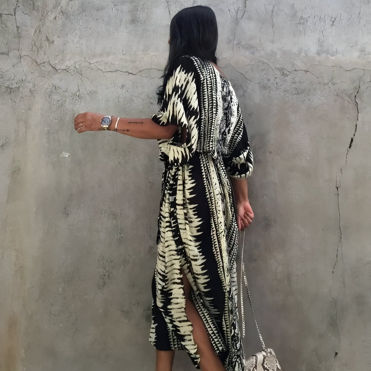 Robe de plage esprit tie and dye