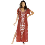 Robe de plage fendue à l’allure ethnique