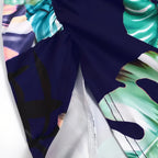 Robe de plage ornée d'un imprimé tropical