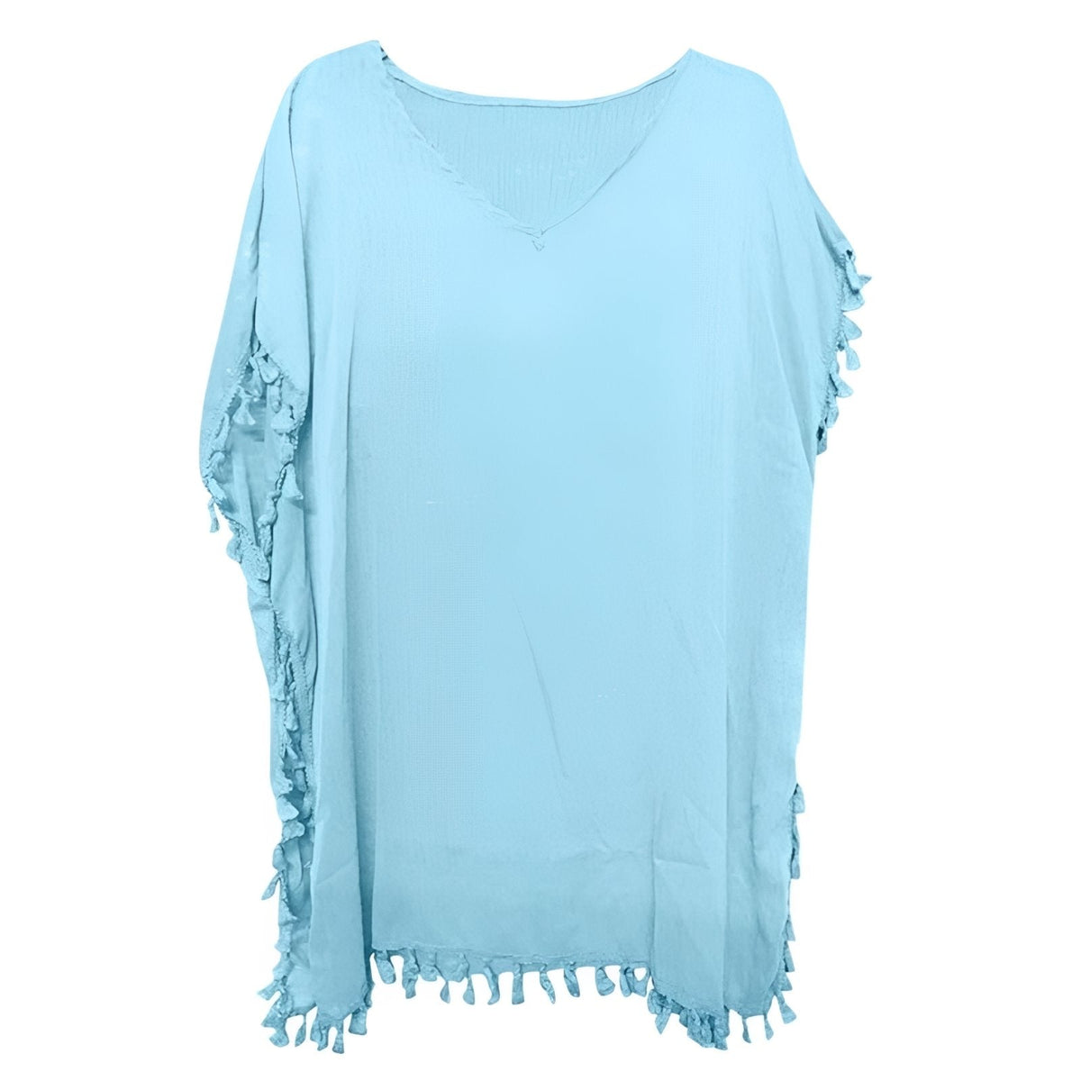 Robe de style paréo ornée de pompons