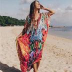 Robe de type paréo à motif africain