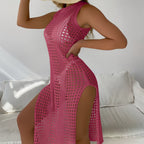 Robe en maille ajourée de plage