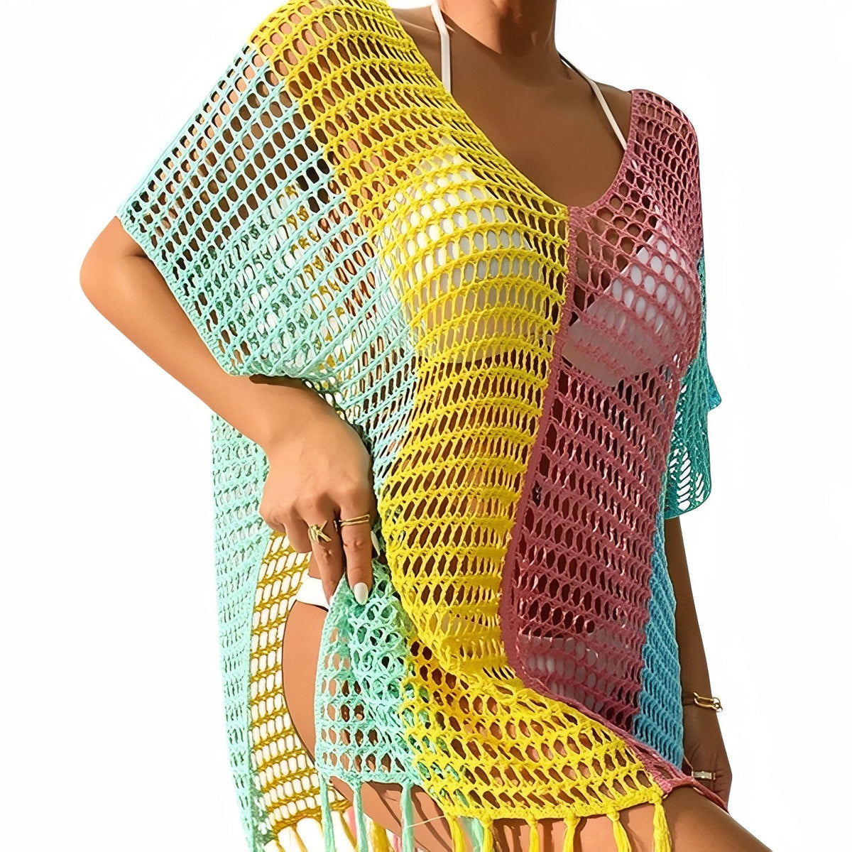 Robe en maille façon paréo