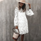 Robe estivale avec broderie à motif ajouré
