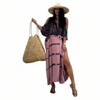 Robe façon paréo imprimée ethnique