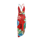 Robe imprimée tropicale pour la plage