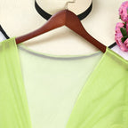 Robe kimono transparente flashy en format long pour la plage