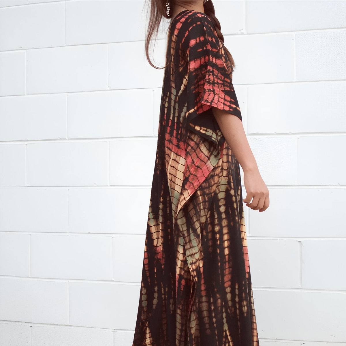 Robe longue à effet tie and dye