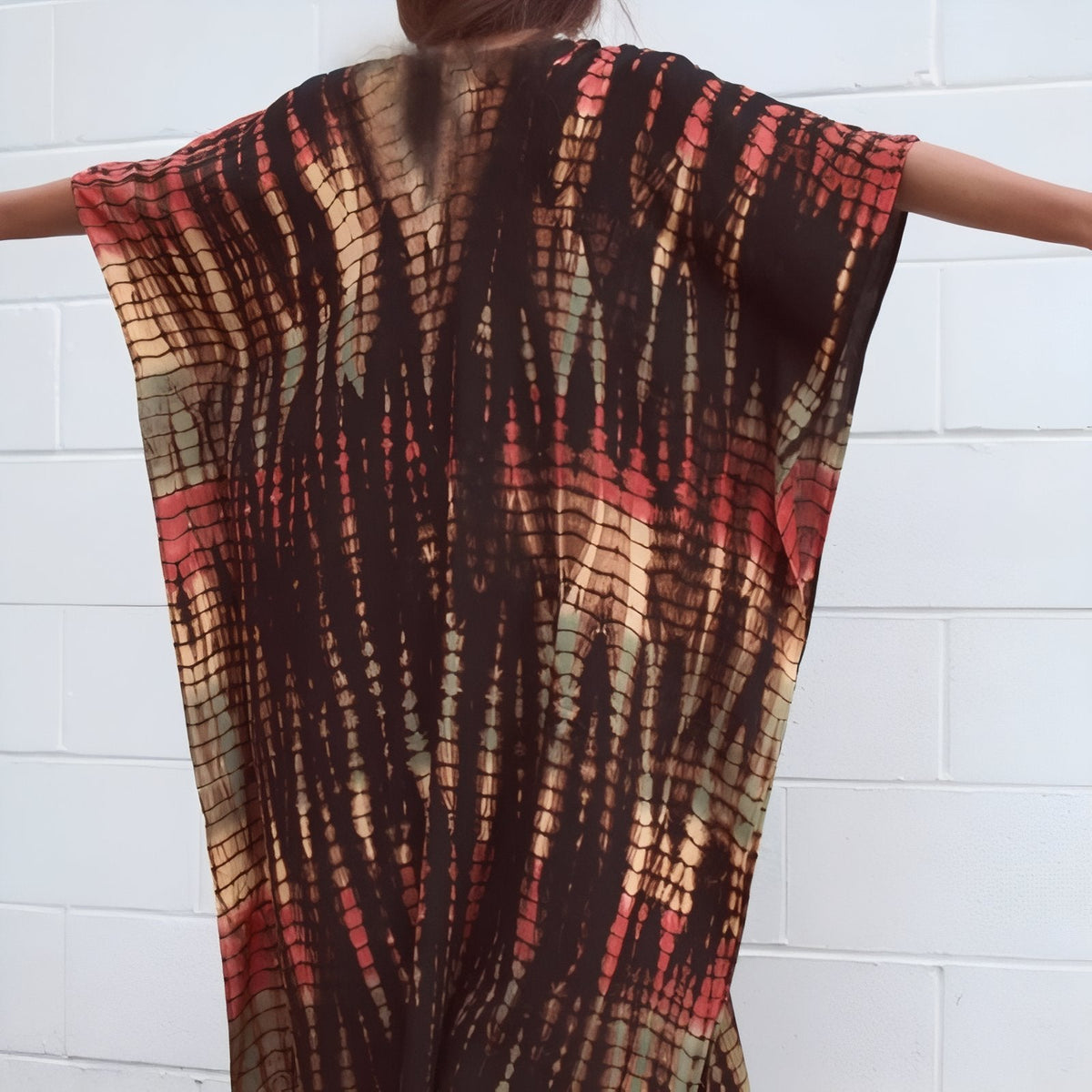 Robe longue au style tie and dye
