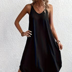 Robe noire de bord de mer