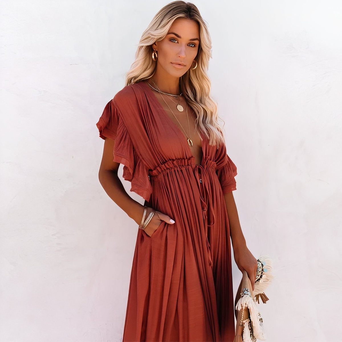 Robe oversize à porter à la plage