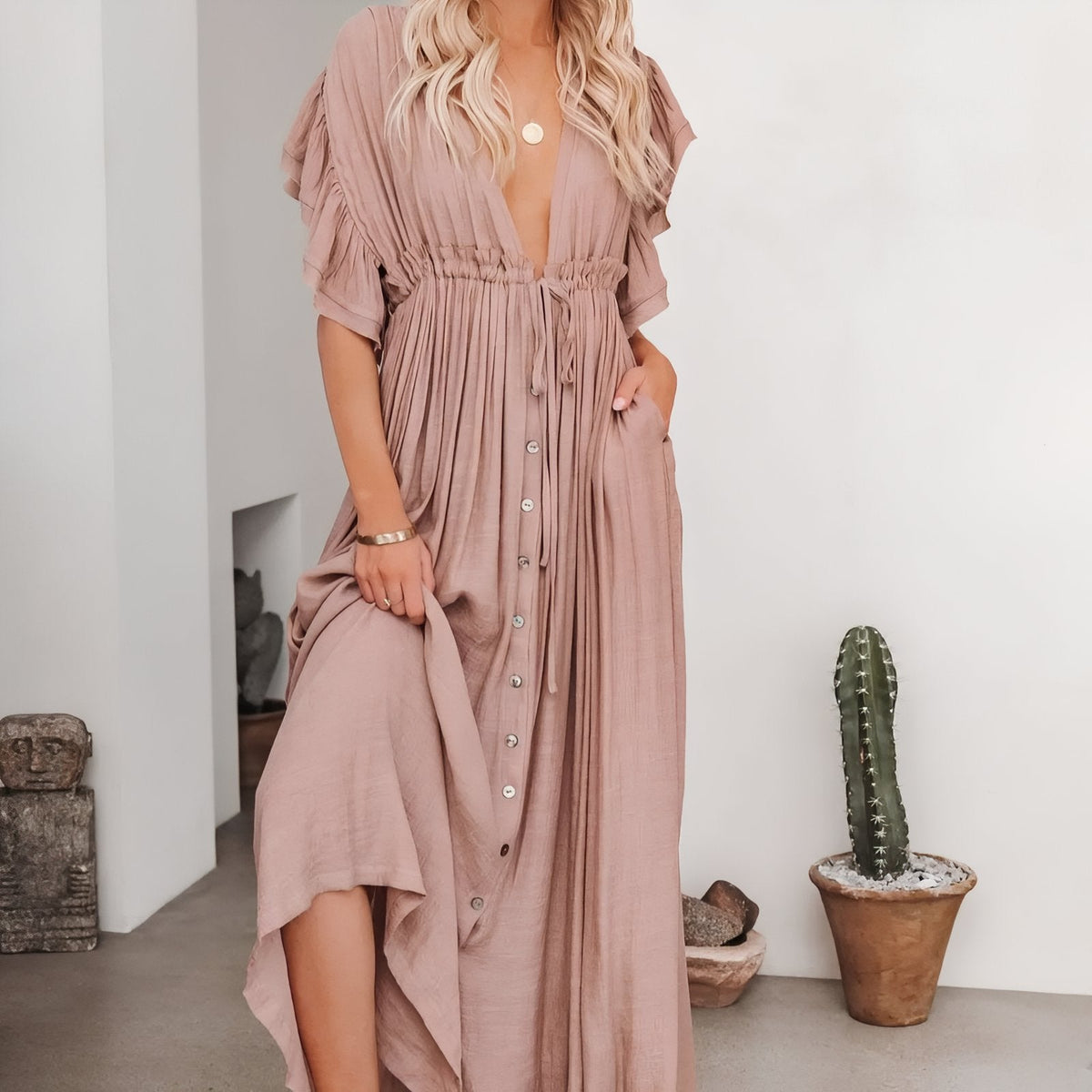 Robe oversize de style balnéaire
