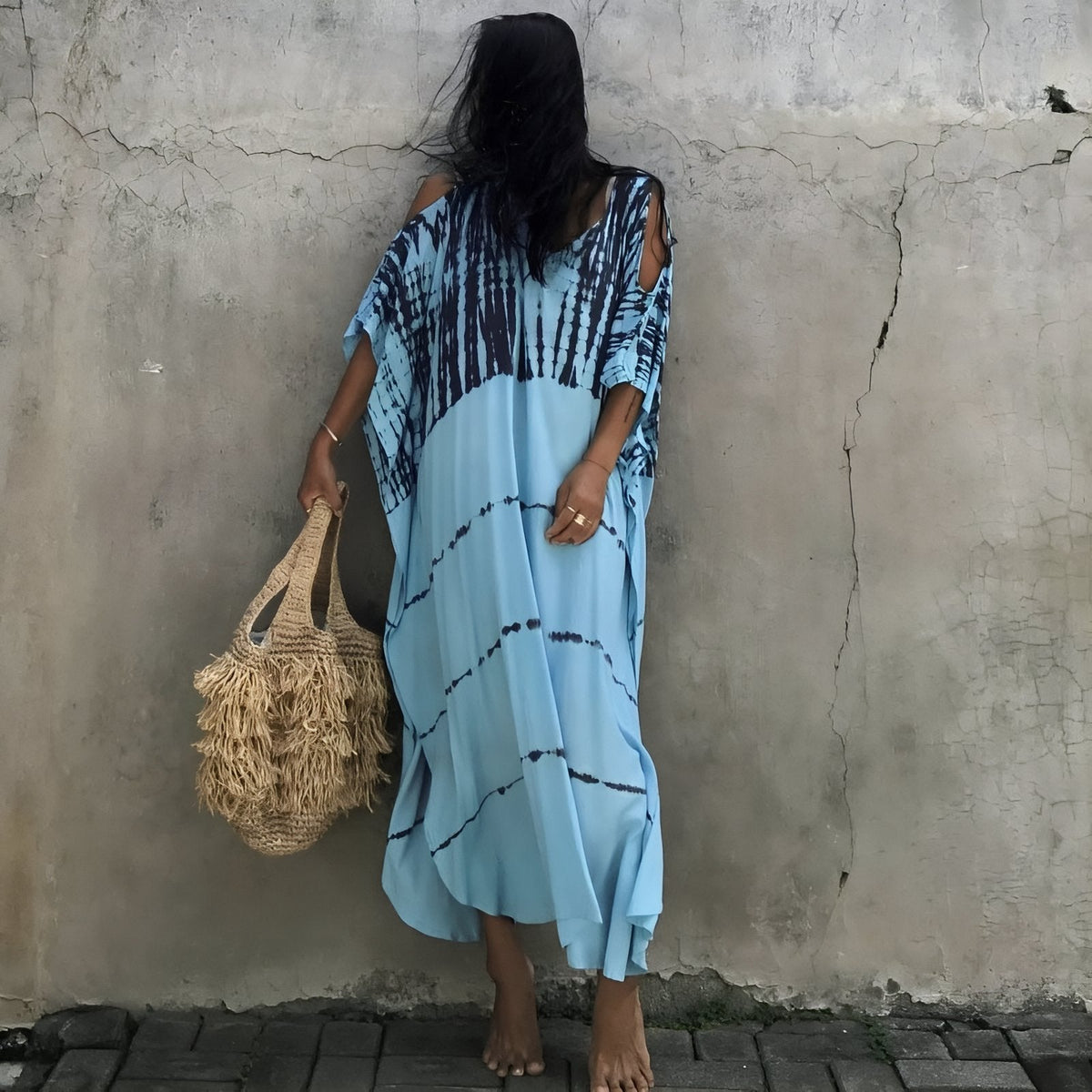 Robe paréo au décor ethnique