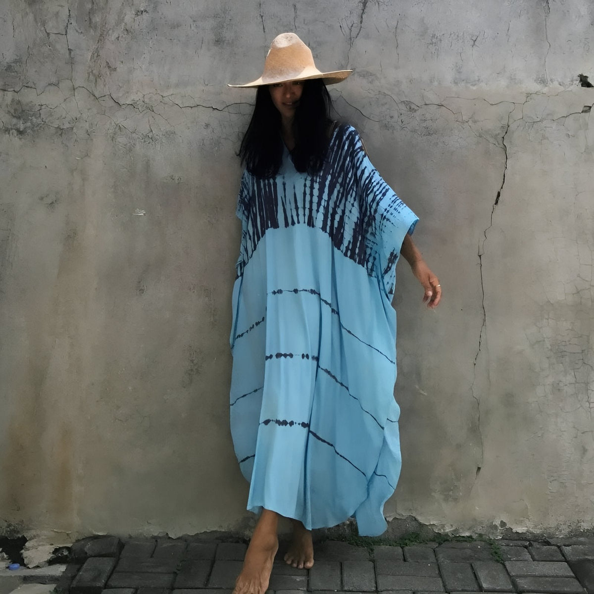 Robe paréo avec impression ethnique