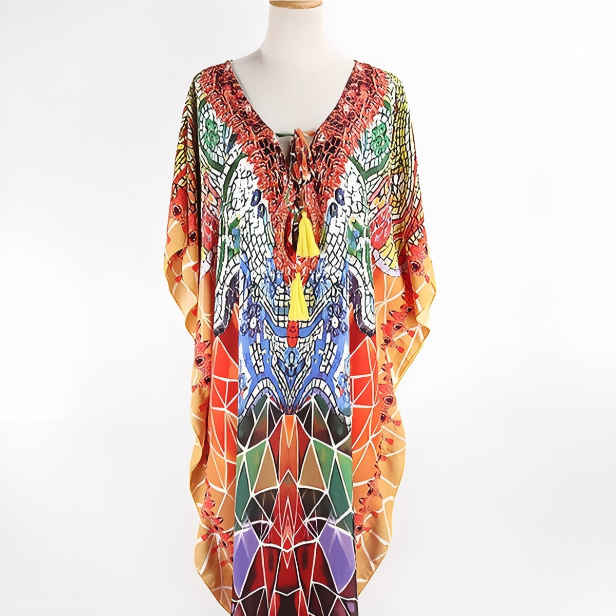 Robe paréo avec imprimés africains