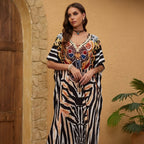 Robe paréo colorée avec imprimé africain