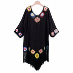 Robe paréo dotée de franges