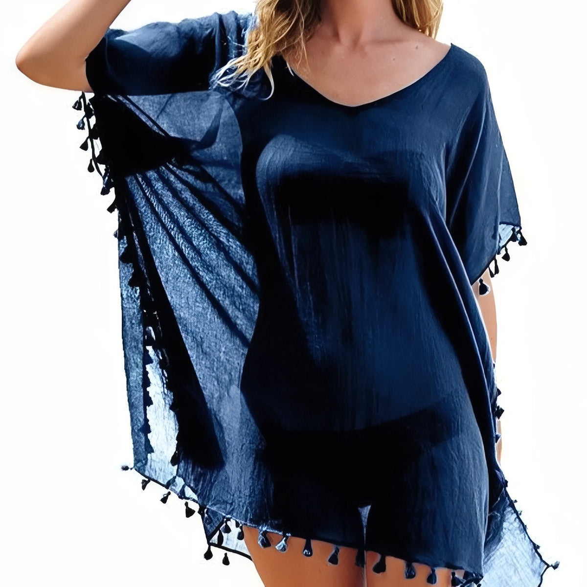 Robe paréo dotée de pompons