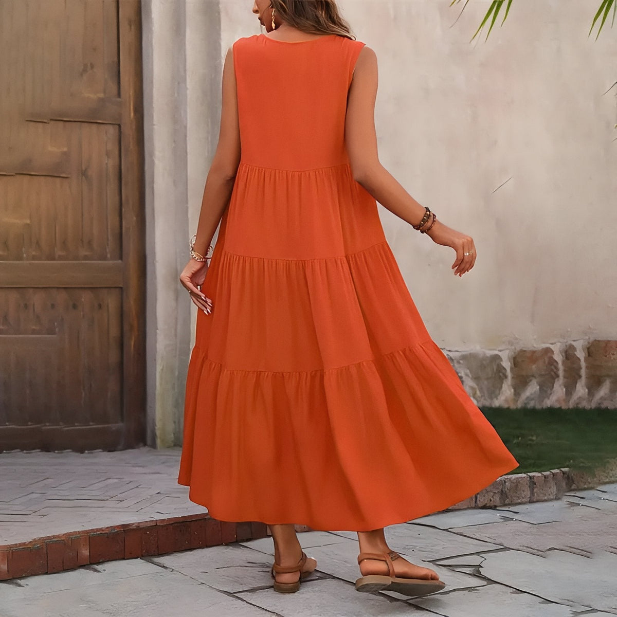 Robe pour la plage avec volant