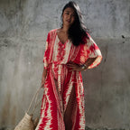 Robe style tie and dye de plage