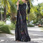Robe tie and dye de coupe longue