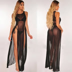 Robe transparente fendue pour la plage