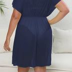 Robe-tunique de plage taille généreuse