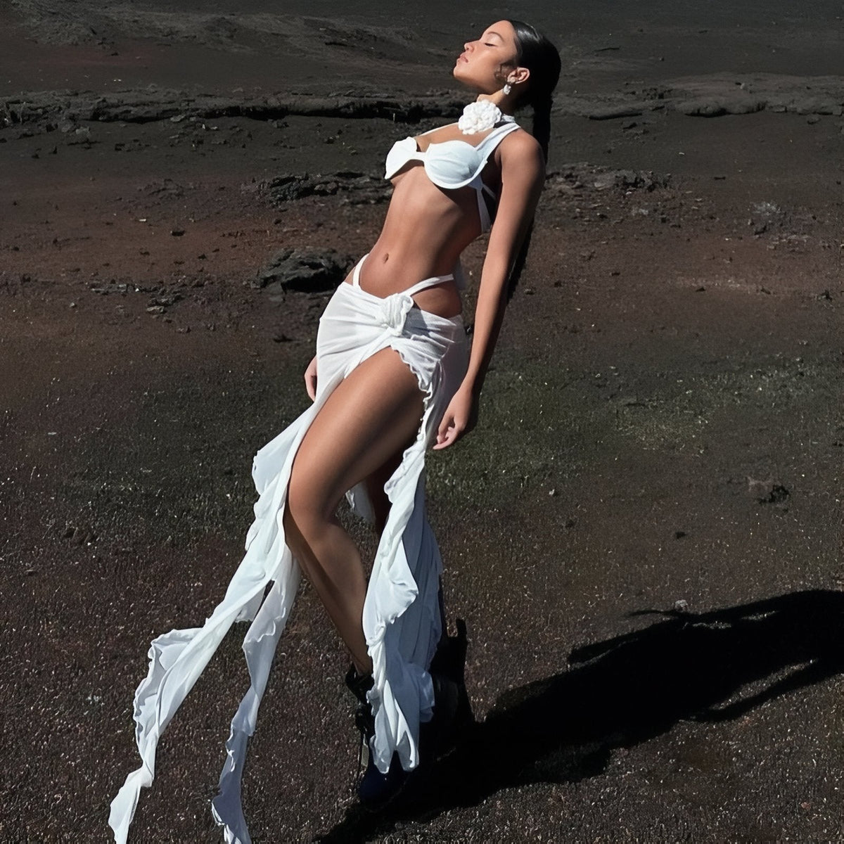 Sarong à nouer long et uni