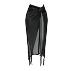 Sarong à nœud long de teinte unie