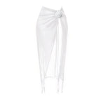 Sarong uni de format long à nœud