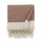 Serviette à motif de type fouta pour plage