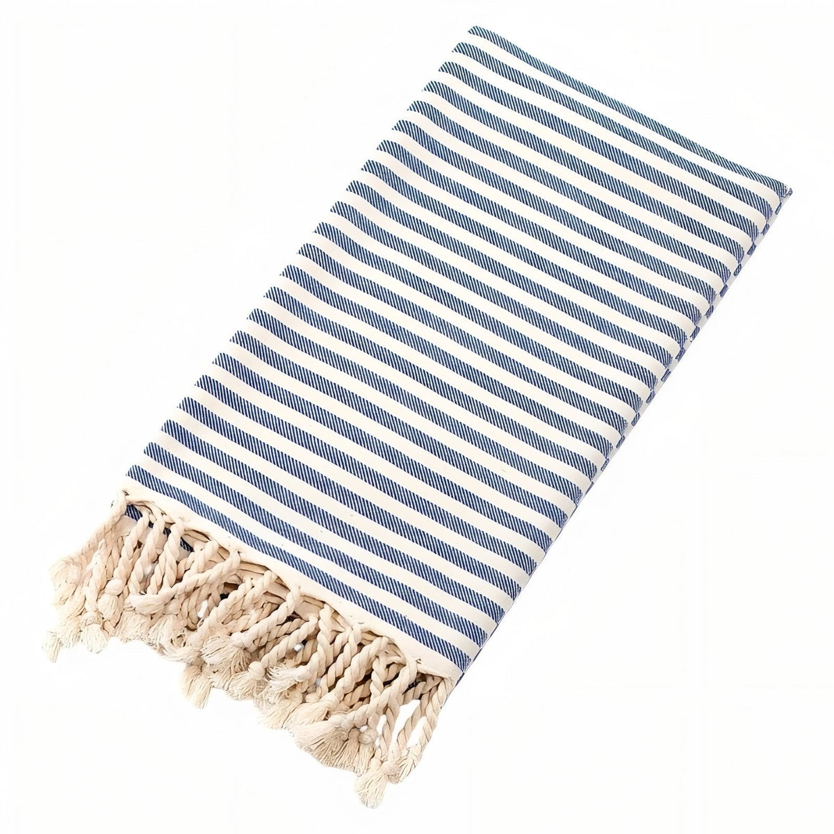 Serviette fouta en coton destinée à la plage