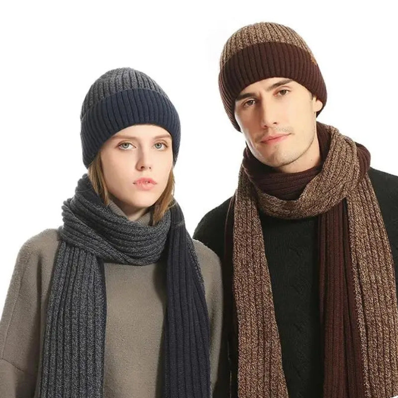 Set bonnet écharpe gants pour homme