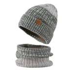 Snood en tricot avec bonnet pour homme
