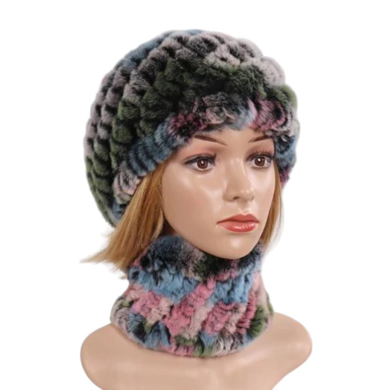 Snood et bonnet en parure femme