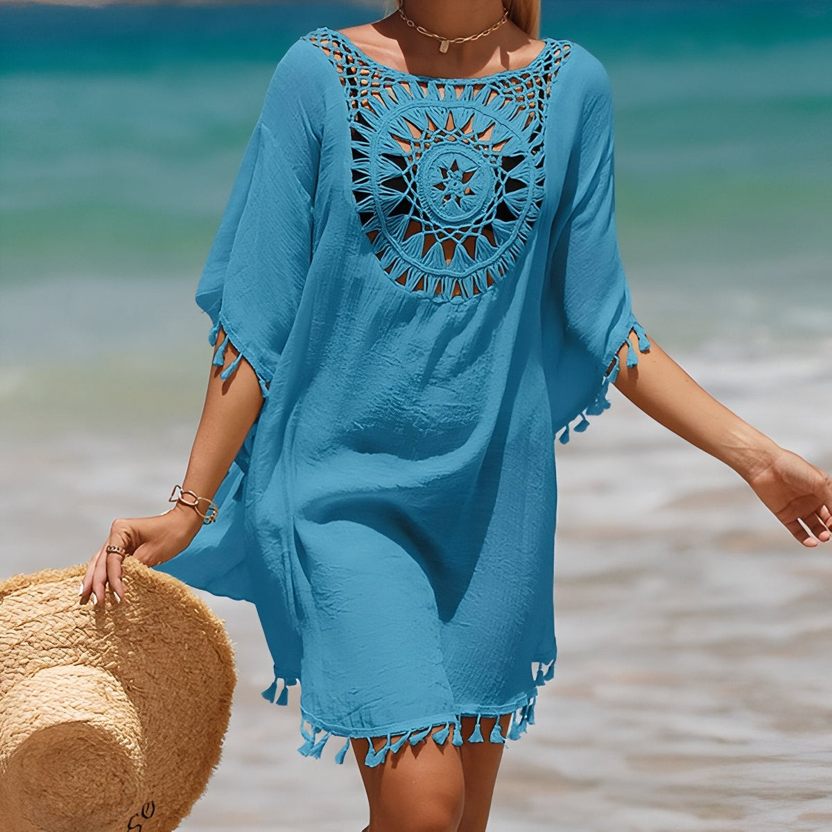 Tenue de plage façon robe à motif attrape-rêve