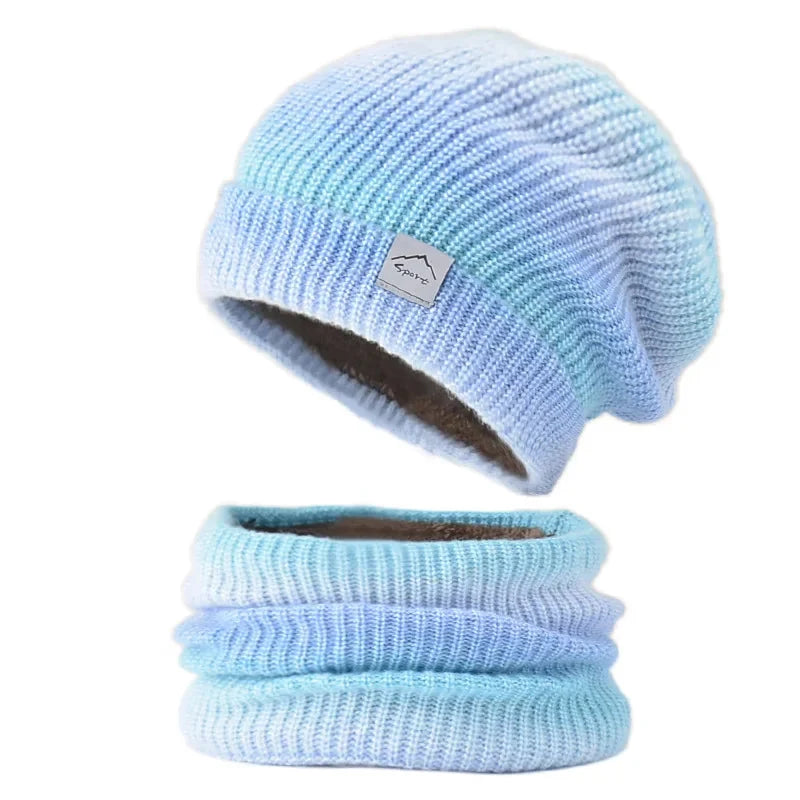 Tour de cou avec bonnet femme assorti