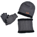 Trio bonnet, snood et gants enfant