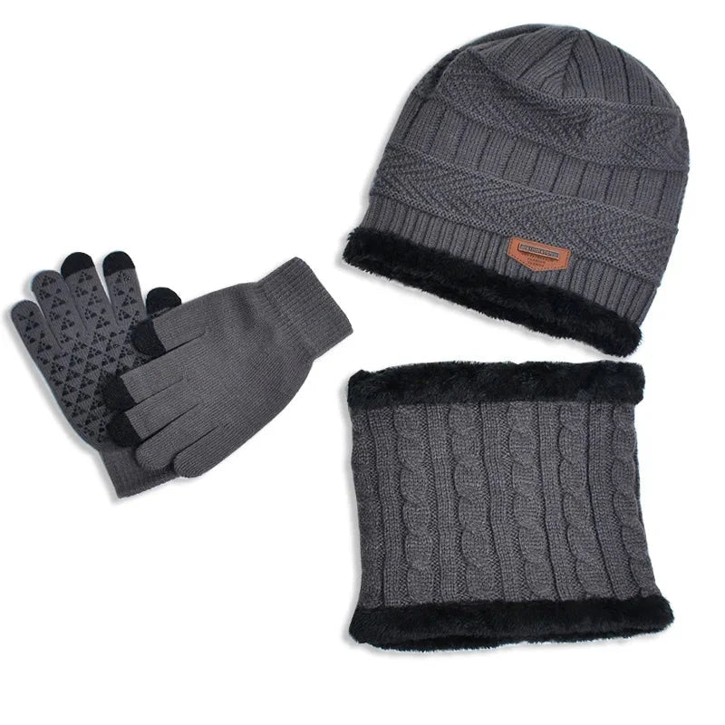 Trio bonnet, snood et gants enfant